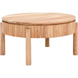 Landscape Couchtisch, Akazie, Holz, Akazie, massiv, Sperrholz, 1 Schublade(n) Schubladen, rund, rund, 80x40x80 cm, Stauraum, Wohnzimmer, Wohnzimmertische, Couchtische, Couchtische mit Stauraum