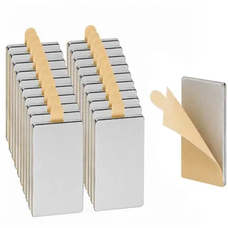 ECENCE Magnet Neodym Klebe-Magnete 20 Stck. selbstklebend Quader (20-St) 20x10x1mm