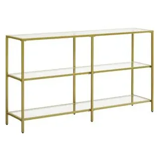 VASAGLE LGT024A01 Konsolentisch 130 x 30 x 73 cm gold