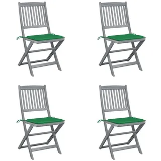 vidaXL Klappbare Gartenstühle 91 x 0 x 0 cm grün 4 St.