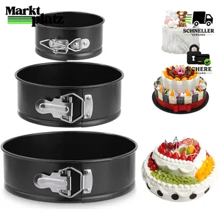 Springform Set 3 Stück Runde Backform Antihaftbeschichtet 11-23cm Kuchen Torten