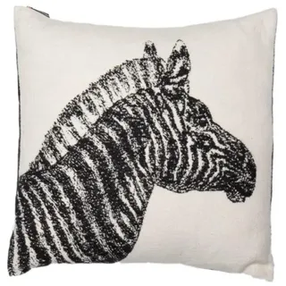David Fussenegger Kissenhülle Nova 'Zebra' 50 x 50 cm Schwarz
