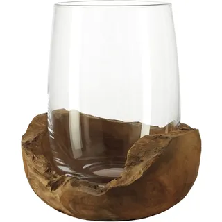 LEONARDO Windlicht Terra Glas Braun