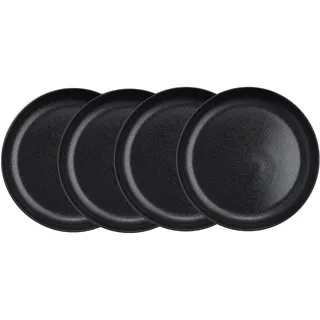 BUTLERS Frühstücksteller Ø22 cm schwarz 4er Set