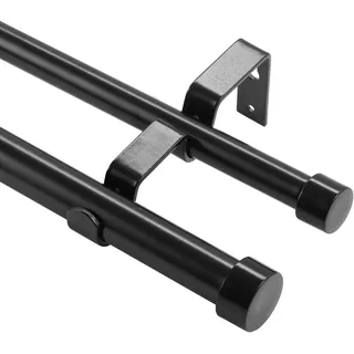 Vevor Innenlaufgarnitur 2-läufig Ø 16 mm 92 - 183 cm Schwarz