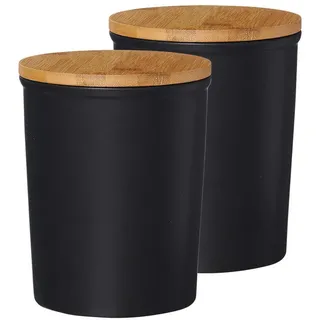 Ritzenhoff & Breker Jasper Vorratsdose schwarz 15 x 19 x 15 cm 1,8 l 2-teiliges Set