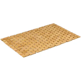 Relaxdays Badvorleger Bambus Natur 60 x 40 cm