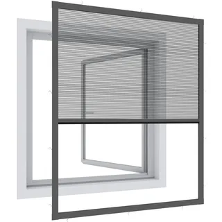 WINDHAGER Insektenschutzplissee 100 x 120 cm Grau