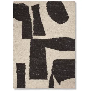 Ferm Living - Piece Teppich, off-white/coffee, 140 x 200 cm