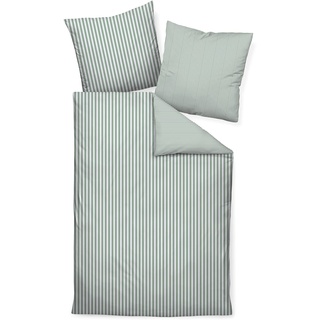 Janine Design Mako-Satin Bettwäsche-Garnitur modernclassic 3912 Farbe salbeigrün Größe 135x200 + 80x80cm