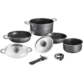 BRUNNER Camping Koch Geschirr Set Flavor 7+1 22 cm Outdoor Küche Topf Pfanne Alu