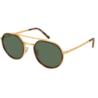 Ray-Ban RB3765 Unisex-Sonnenbrille Vollrand Eckig Metall-Gestell, gold