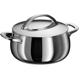 BergHOFF Home Kochtopf (20cm) – Edelstahl Topf mit Deckel – Kochtopf für alle Herdarten inkl. Induktion – Pastatopf - spülmaschinengeeignet & Ofenfest