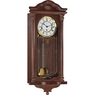 Hermle Uhrenmanufaktur Wanduhr, Holz, Braun, 67cm x 29cm x 14,5cm