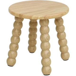 HEYZOEY Holzhocker Massivholz – Kleiner Hocker Holz Tritthocker für Kinder oder Erwachsene, Fußbank Holz für Küche Badezimmer Kinderzimmer,Eiche