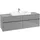 Waschbeckenunterschrank 160 x 55 cm Glossy Grey