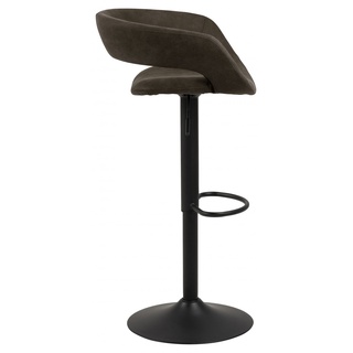 Barhocker ACTONA GROUP "Grace" Hocker Gr. B/H/T: 54,5 cm x 104 cm x 48,5 cm, Luxus-Microfaser, Stoff anthrazit, grau (antrazit) Barhocker (Set, 2 St) in Microfaser, Höhenverstellbar, Armlehne