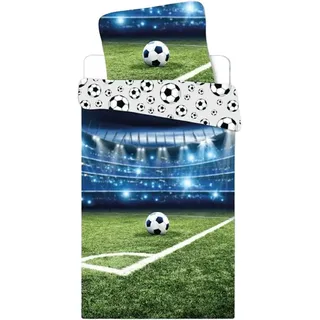 BrandMac Kinderbettwäsche Fußball Mehrfarbig 135 x 200 cm