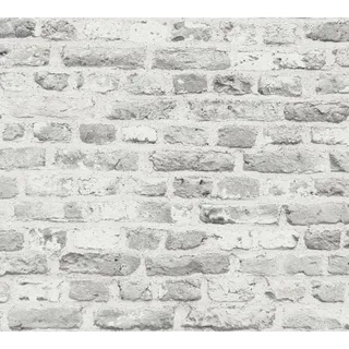 A.S. Création Vliestapete Steinoptik 10 m x 0,32 m grau/weiß 388294