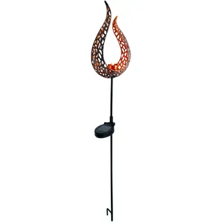 NÄVE Solarleuchte Kunststoff 90 cm inkl. Dämmerungssensor bronze