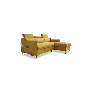 miuform Eckcouch Polyester 2-Sitzer Gelb
