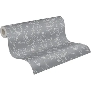 A.S. Création Floral Vliestapete 10,05 m x 0,53 m 395463 Grau/ Silber