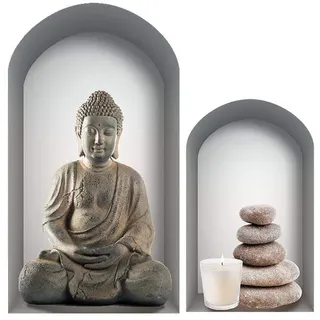Zen et Ethnique Wandtattoo Hundehütte Buddha