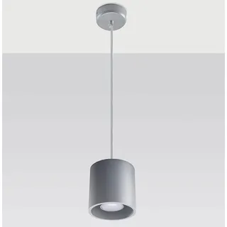 Sollux Lighting Zylinder 1-flg. 10 cm grau Aluminium