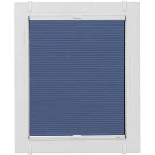 sunlines Plissee Start-up Style Honeycomb, verdunkelnd, ohne Bohren, verspannt, Klemmfix, verspannt mit Simply-Fix Klemmträger, Wabenplissee blau 87 cm x 105 cm