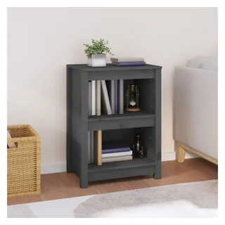 furnicato Bücherregal Klassisches aus massivem Kiefernholz 50x35x68 cm Grau, 1-tlg., Regalwand mit viel Stauraum und Wandhalterung für das Arbeitszimmer grau 50 cm x 68 cm x 35 cm