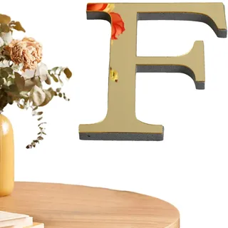 Acryl Spiegel Wandbuchstaben - Selbstklebende 3D Acryl Alphabet,Helle Gold Acryl Buchstaben Aufkleber für Heimtextilien Wand Kunst Wandbild für Zuhause Schlafzimmer Wohnzimmer