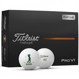 Titleist Ball 25 Pro V1 Sonderedition 40 Jahre All4Golf 12PK, weiss