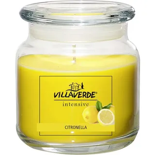 Villa Verde LED-Christbaumkerzen Villa Verde Duftkerze im Glas m. Deckel gelb