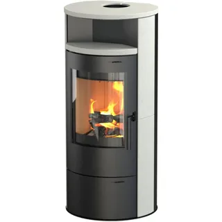THERMIA Cumulus Omega V3L Stahl Schwarz/Abdeckplatte Kalkstein