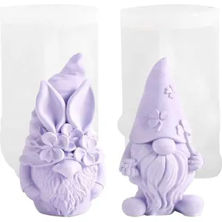 Famanu Silikonformen 2 Stück für Ostern - 3D Gießformen für Hasen