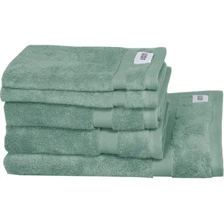 Handtuch Set SCHÖNER WOHNEN-KOLLEKTION "Cuddly" Handtücher (Packung) Gr. (5 St.), grün (salbei) Handtuch-Sets schnell trocknende Airtouch-Qualität