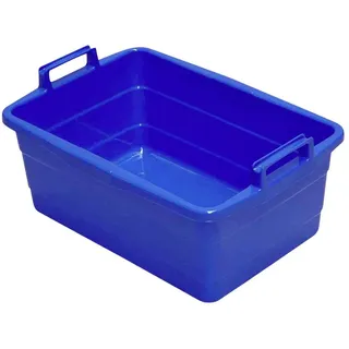 Lockweiler Wäschekorb Wanne eckig 62 cm/45 l blau hochstehende Griffe