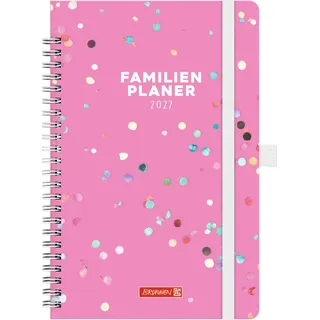 Baier & Schneider BRUNNEN 1070290017 Buchkalender Familienplaner 2027 "Confetti" A5, Papier