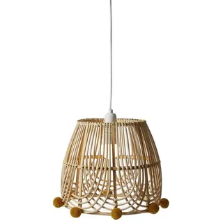 vertbaudet Lampenschirm Kinderzimmer Lampenschirm aus Rattan BOHO, Befestigungsset separat erhältlich braun|gelb