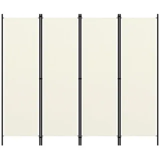vidaXL Raumteiler 4-tlg. Raumteiler Weiß 200x180 cm, 4-tlg. weiß 200 cm x 180 cm x 200 cm