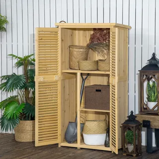 Outsunny Geräteschrank 0,87 x 0,47 m Beige