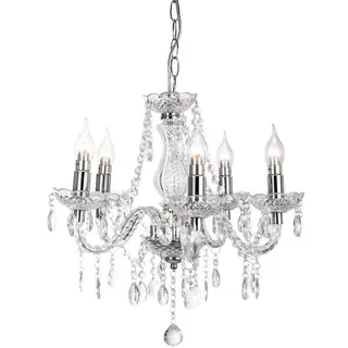 Globo Deckenleuchte Luster - Marie Metall Silber