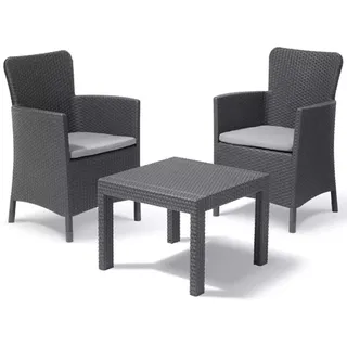 Garten Set Keter Balcony Salvador Mit Zwei Sesseln Und Tisch Anthrazit
