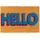 Hello 60 x 40 cm Blau/Rot