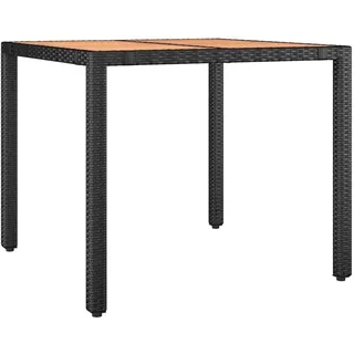vidaXL Gartentisch 90 x 90 x 75 cm Schwarz