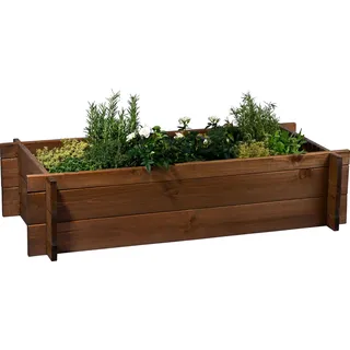 Dobar Hochbeet 117 x 58,5 x 27,5 cm Dunkelbraun