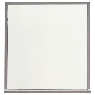 Livetastic Wandspiegel Silver Grace, Weiß, Chrom, Holz, Glas, Mangoholz, massiv, rechteckig, 62x66x16 cm, Ablage, Badezimmer, Badezimmerspiegel, Beleuchtete Spiegel