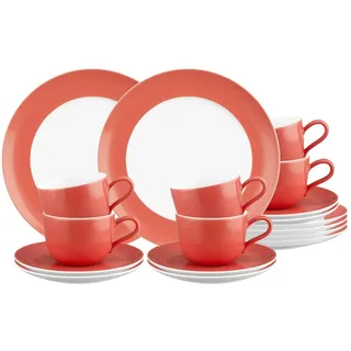 SELTMANN WEIDEN Liberty Pure Colors Kaffeeservice 18-tlg. Flamingo Red