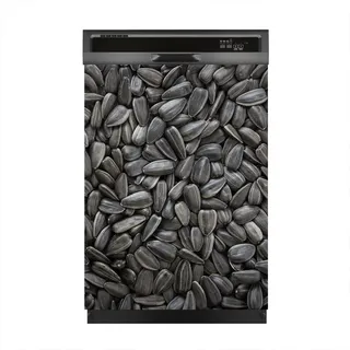 Magnete Dekorative 60x80 cm Küche Magnetmatte Spülmaschine - Schwarze Sonnenblumen kerne
