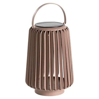 Dehner Laterne Kunststoff, Metall Ø 16 cm x H 31 cm inkl. USB-C Kabel taupe
